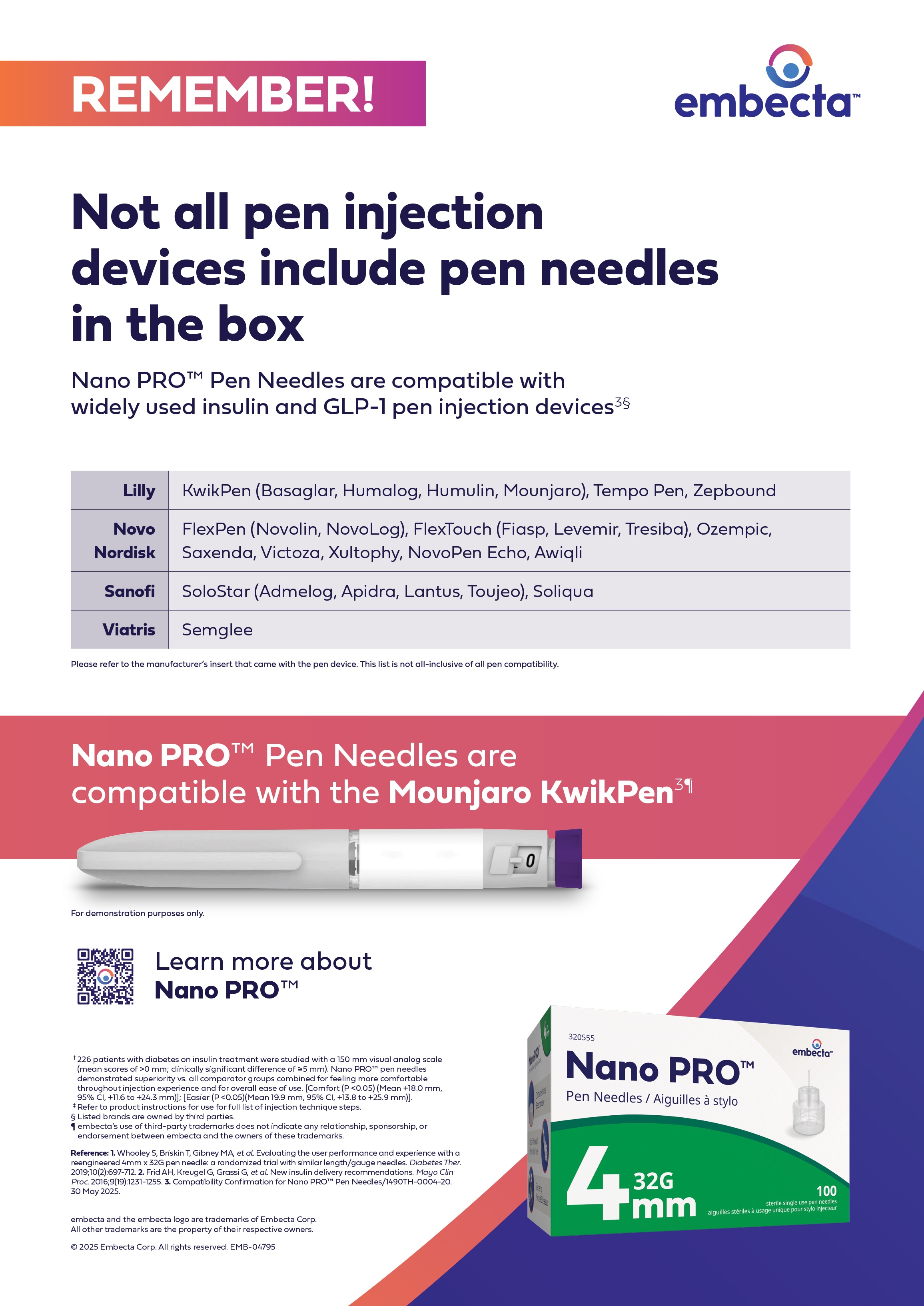 Nano PRO™, now in new embecta packaging. Same trusted product - new ...