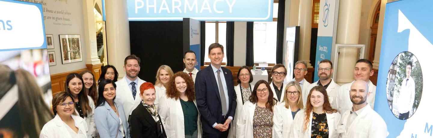Premier David Eby with BCPhA Pharmacy Day delegates