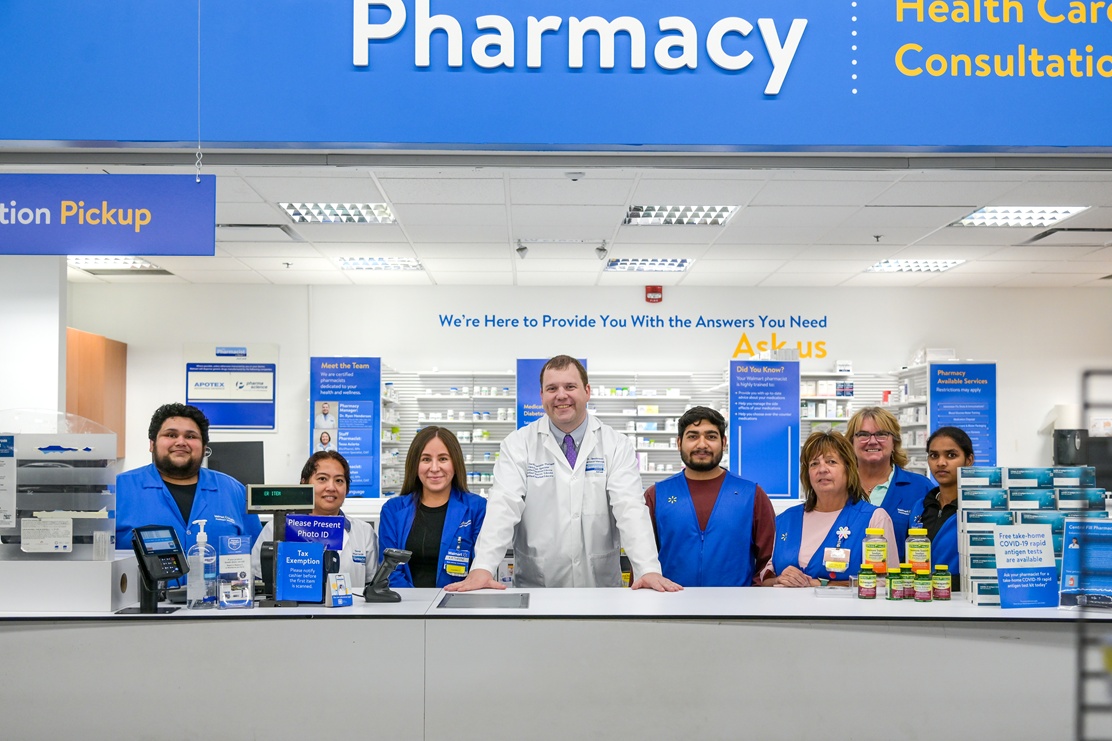 Dr. Ryan Henderson and Walmart Pharmacy Campbell River team